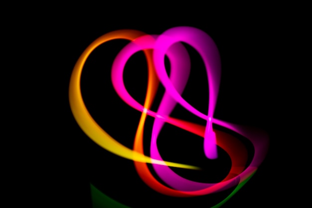 Free photo abstract light painting in the dark
