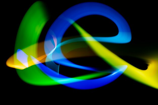 Abstract light painting in the dark