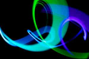 Free photo abstract light painting in the dark