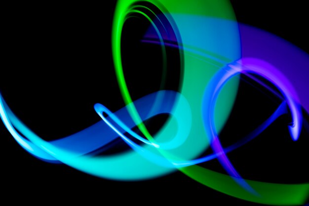 Abstract light painting in the dark