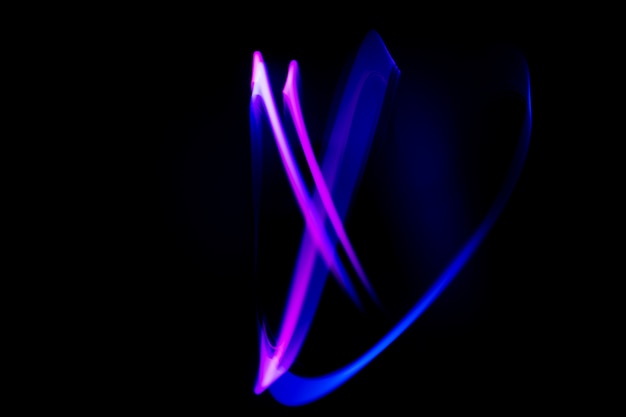 Abstract light painting in the dark