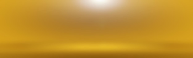 Бесплатное фото Стена студии с абстрактным роскошным золотом и желтым градиентом хорошо используется в качестве фонового баннера и презентации продукта