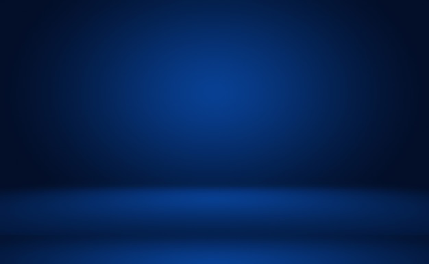 Free photo abstract luxury gradient blue background. smooth dark blue with black vignette studio banner.