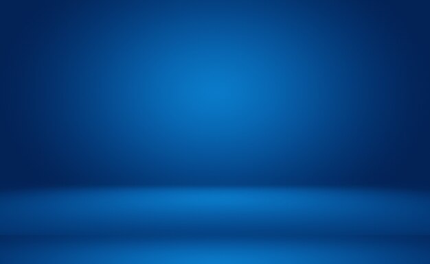 Abstract Luxury gradient Blue background. Smooth Dark blue with Black vignette Studio Banner.