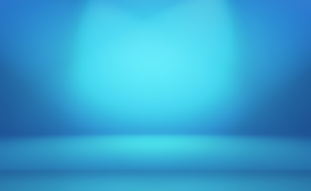 抽象的な豪華なグラデーションの青い背景。ブラックビネットスタジオバナー付きの滑らかなダークブルー。