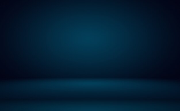 추상 럭셔리 그라데이션 파란색 배경입니다. 블랙 비네트 스튜디오 배너가 있는 부드러운 다크 블루.