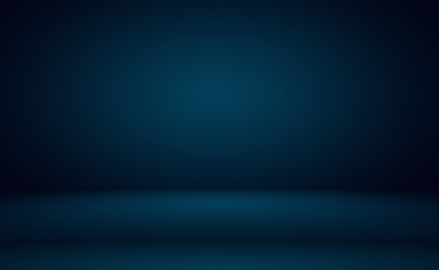 Abstract Luxury gradient Blue background. Smooth Dark blue with Black vignette Studio Banner.