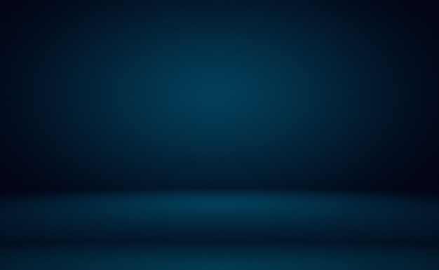 추상 럭셔리 그라데이션 파란색 배경입니다. 블랙 비네트 스튜디오 배너가 있는 부드러운 다크 블루.