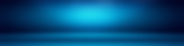黒のビネットスタジオバナーと抽象的な豪華なグラデーションの青い背景滑らかな濃紺