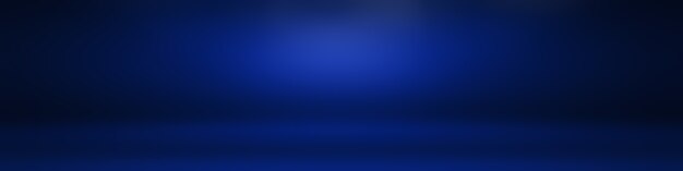 黒のビネットスタジオバナーと抽象的な豪華なグラデーションの青い背景滑らかな濃紺