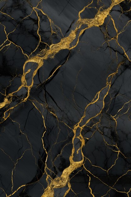 Abstract marble black and gold background