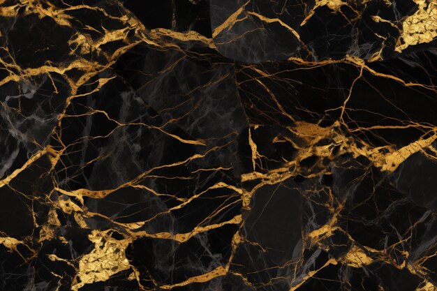 Abstract marble black and gold background