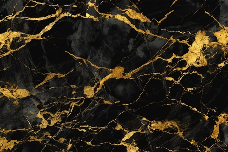 Free Photo abstract marble black and gold background