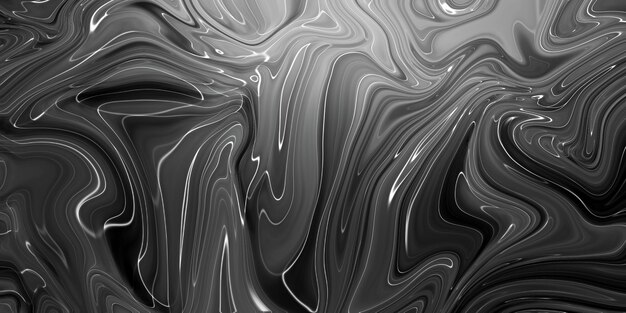 Abstract marble texture Black and white grey background Handmade technique