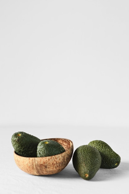 Abstract minimal concept avocados copy space