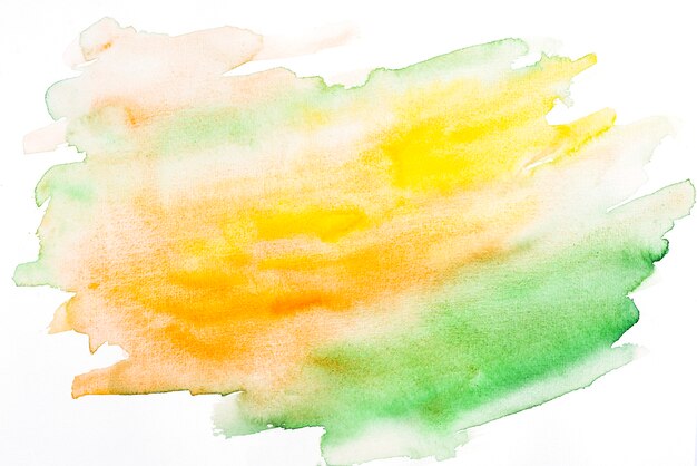 abstract mixed orange and green watercolor texture