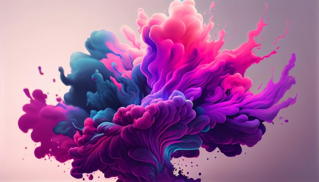 Free photo abstract multi colored ink paint backdrop creates artistic chaos generated by ai