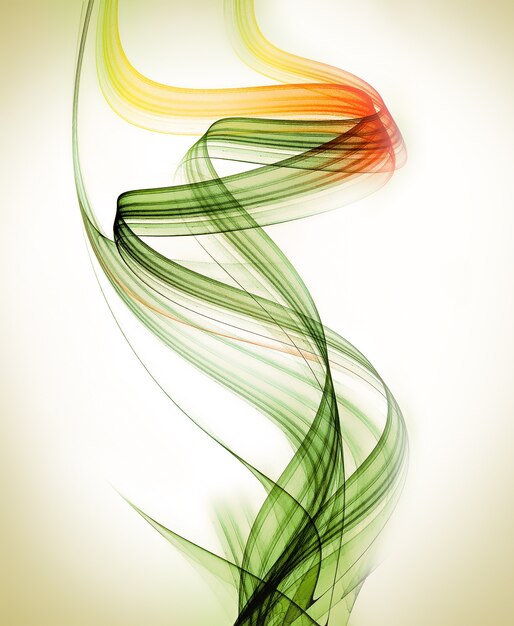 Abstract natural background with smooth green lines