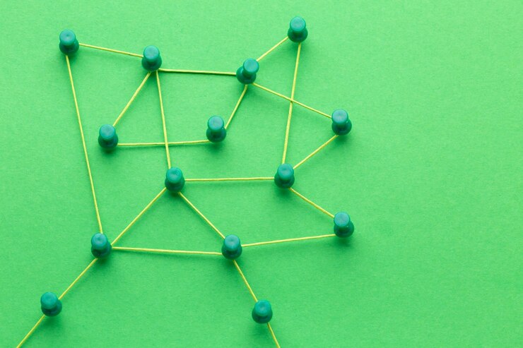 Free Photo abstract networking concept still life composition