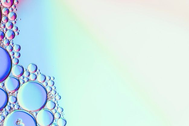 Free photo abstract oil bubbles frame