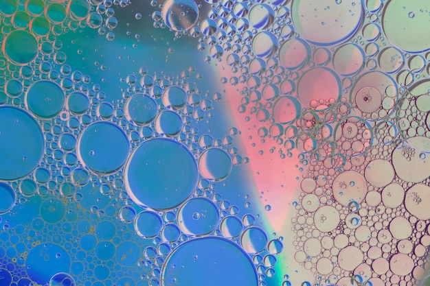 Abstract oil contrast with bubbles