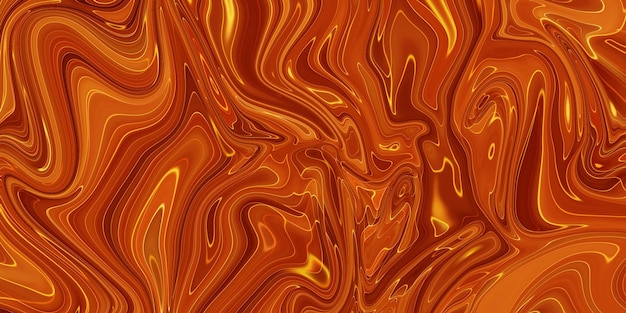 Абстрактная оранжевая краска фон акриловая текстура с мраморным узором