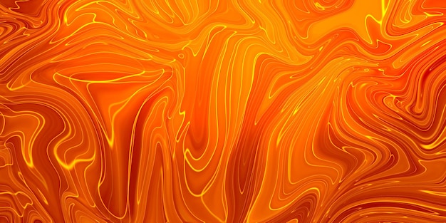 大理石のパターンと抽象的なオレンジ色のペンキの背景アクリルテクスチャ