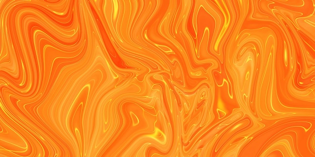 Free photo abstract orange paint background acrylic texture with marble pattern