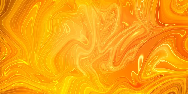 Абстрактная оранжевая краска фона Акриловая текстура с мраморным узором