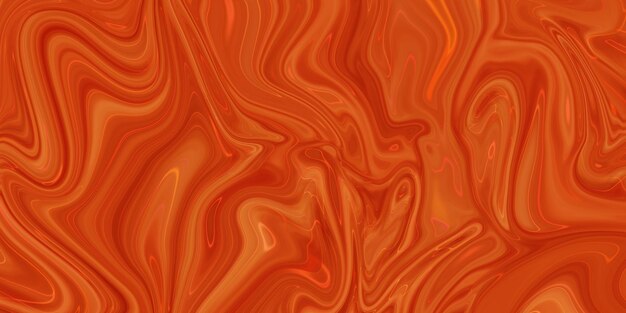 Абстрактная оранжевая краска фон акриловая текстура с мраморным узором
