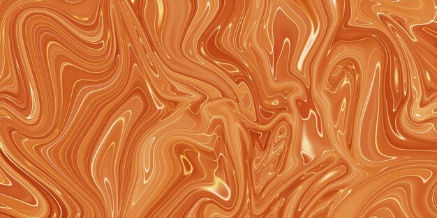 大理石のパターンと抽象的なオレンジ色のペンキの背景アクリルテクスチャ
