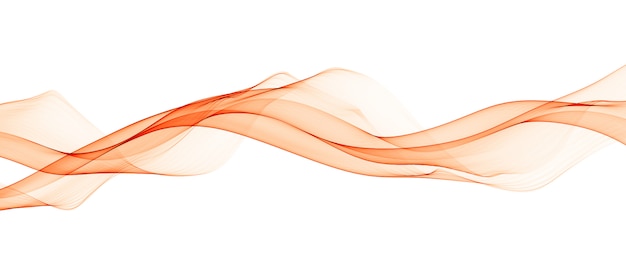 Бесплатное фото Абстрактные оранжевые плавные линии волны