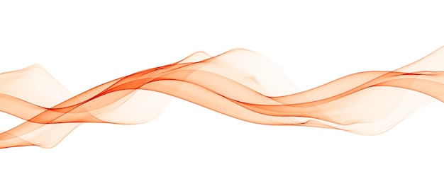 Abstract orange smooth wave lines