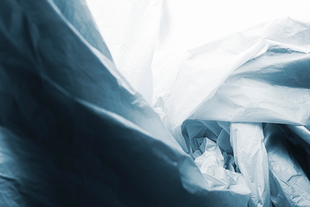 Abstract plastic bag concept with copy space