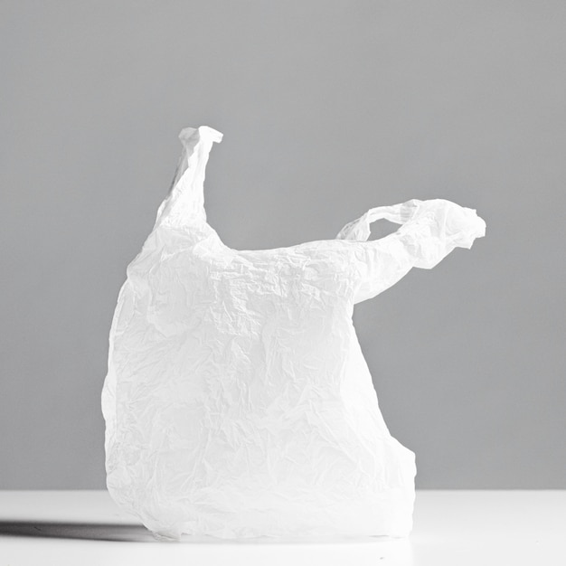 abstract plastic bag concept with copy space