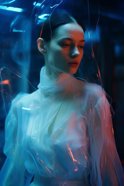 Abstract portrait with light effects