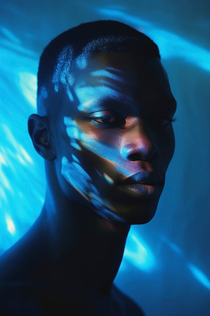 Free photo abstract portrait with light effects