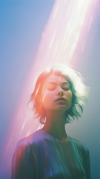 Abstract portrait with light effects