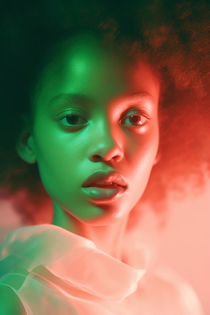 Free photo abstract portrait with light effects