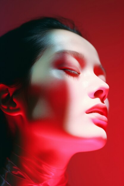 abstract portrait with light effects