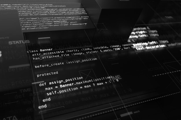 Premium Photo | Abstract programming background with code lines and 3d ...