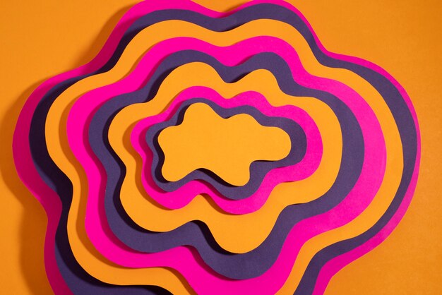 Abstract psychedelic papercut background