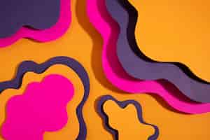 Free photo abstract psychedelic papercut background