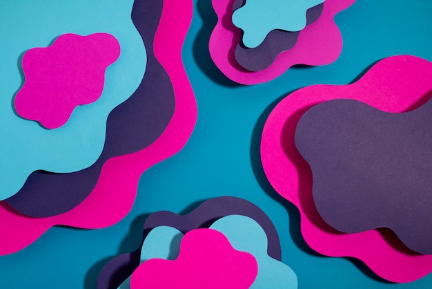 Abstract psychedelic papercut background