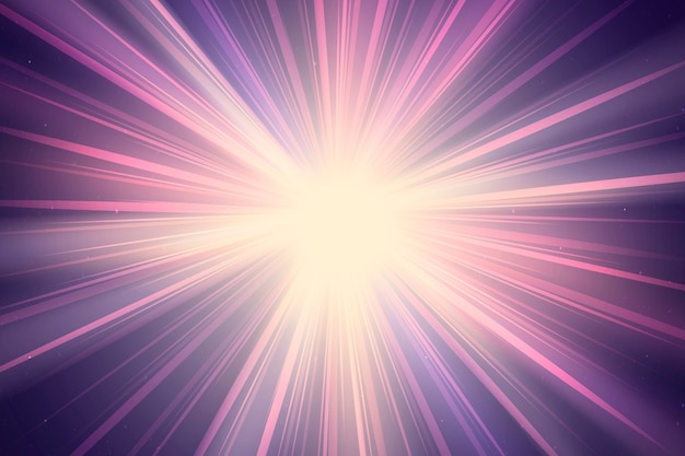 抽象的な紫色のサンバースト照明効果