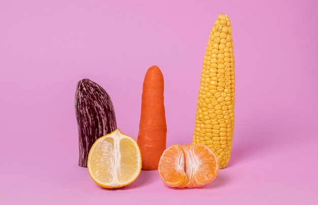 Free photo abstract sexual health arrangement with food