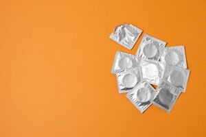 Free photo abstract sexual health assortment with condom