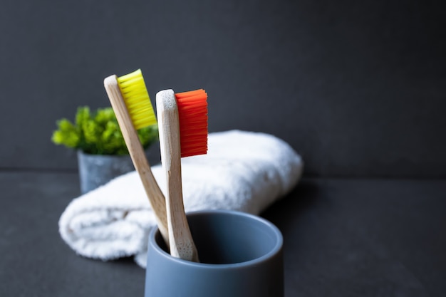 Abstract shot of bathroom items - concept of hygiene