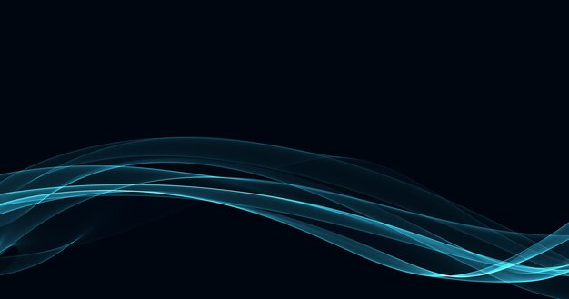 Abstract smooth blue flowing wave background