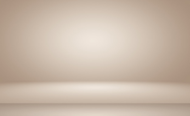 Free photo abstract smooth brown wall background with smooth circle gradient color